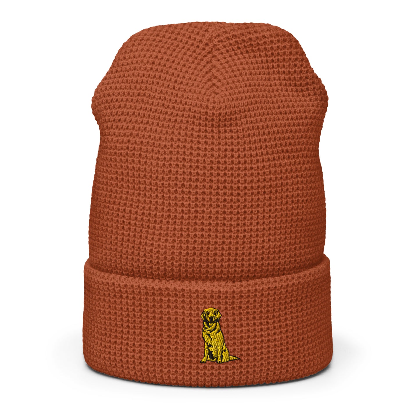 Embroidered Golden Boy Waffle Knit Beanie