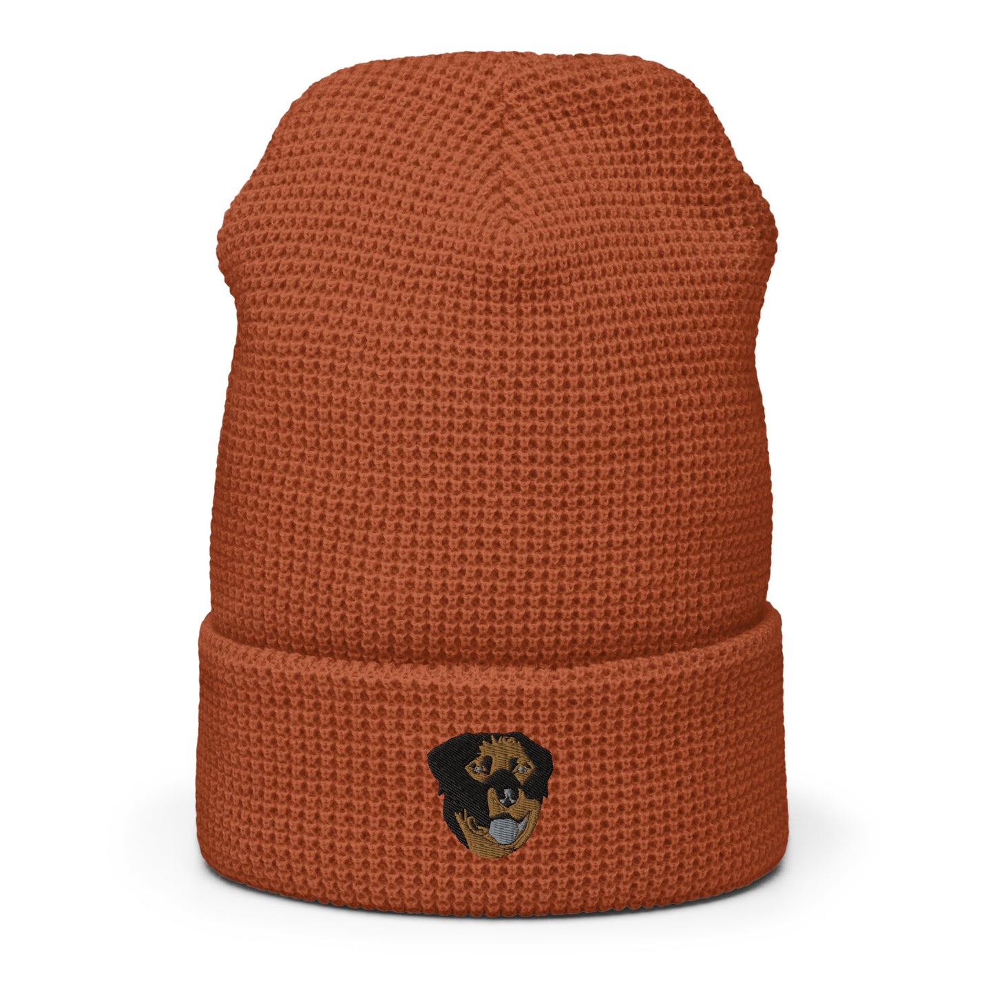 Embroidered Color Rottie Waffle Beanie