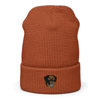 Embroidered Color Rottie Waffle Beanie