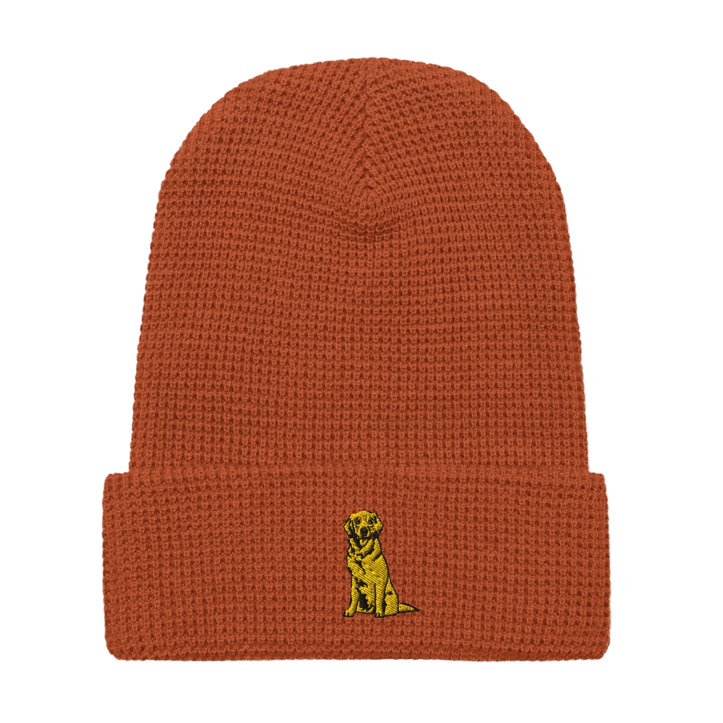 Embroidered Golden Boy Waffle Knit Beanie