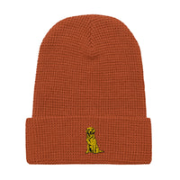 Embroidered Golden Boy Waffle Knit Beanie