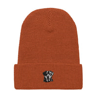 Embroidered Classic Rottie Waffle Beanie