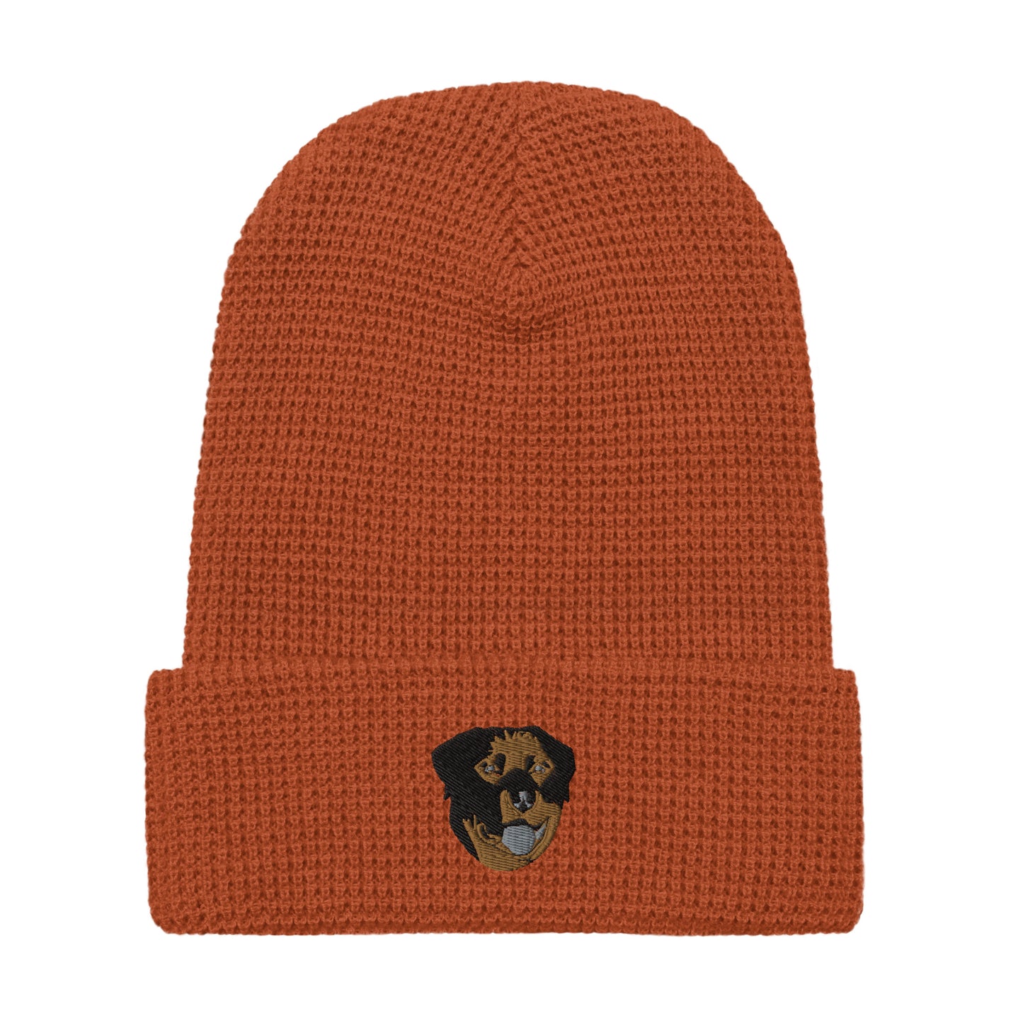 Embroidered Color Rottie Waffle Beanie