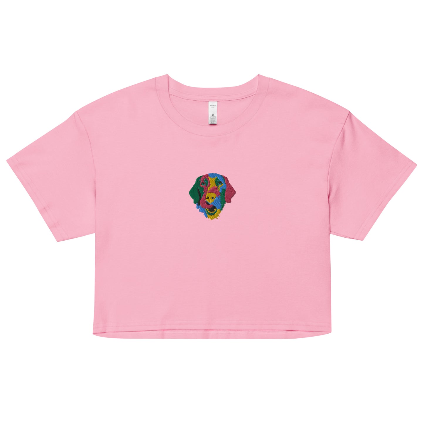 Embroidered Color Silly Lab Women’s Crop Top