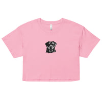 Embroidered Classic Rottie Women’s Crop Top