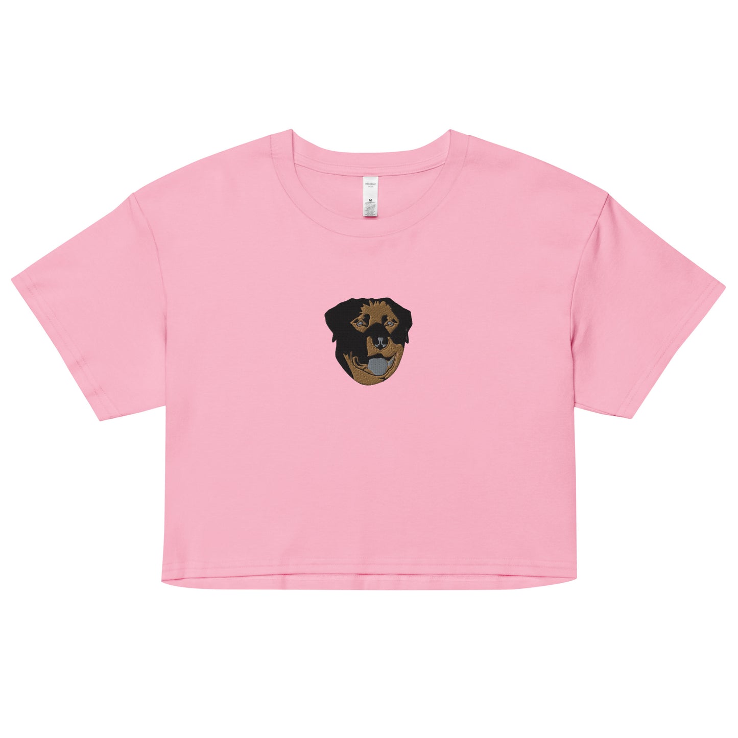 Embroidered Color Rottie Women’s Crop Top