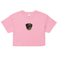 Embroidered Color Rottie Women’s Crop Top