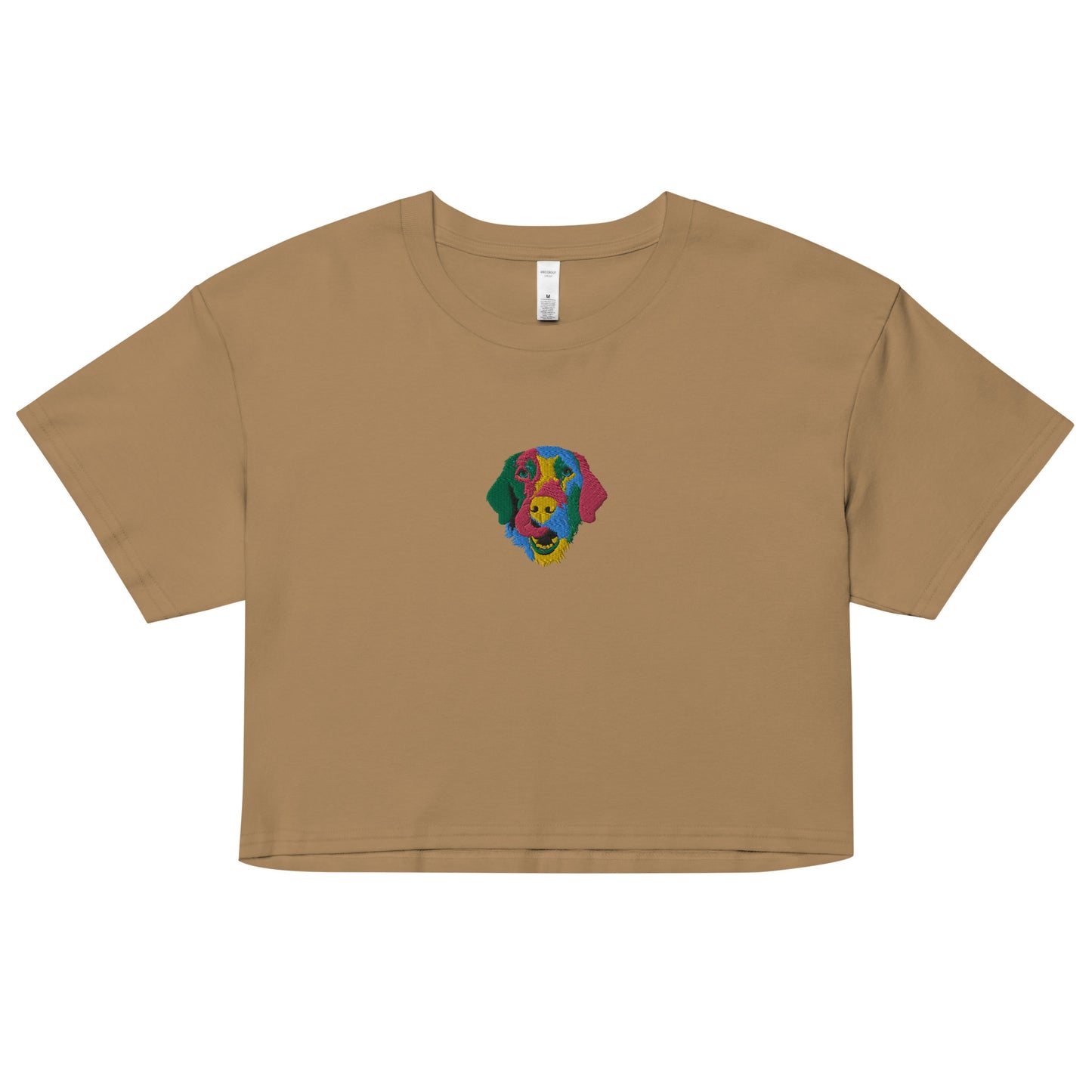 Embroidered Color Silly Lab Women’s Crop Top