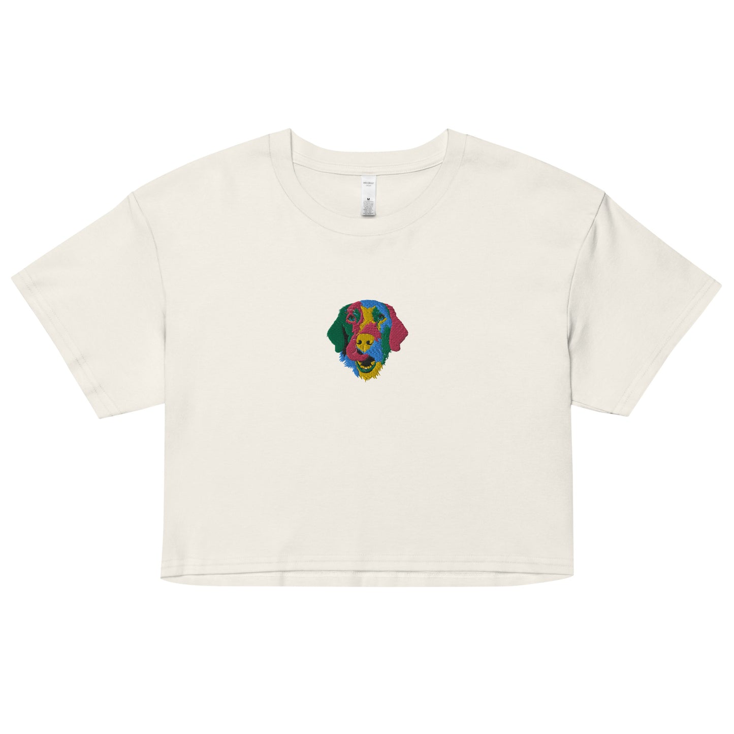 Embroidered Color Silly Lab Women’s Crop Top