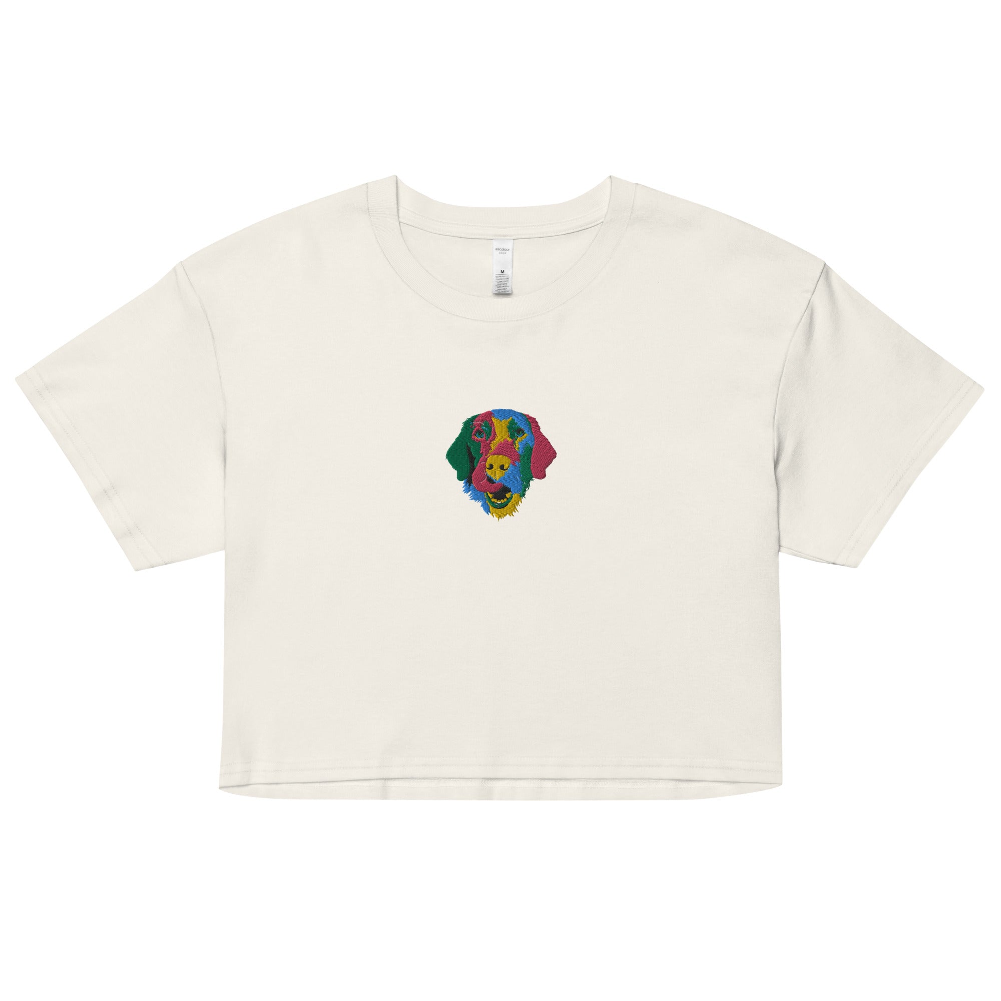 Embroidered Color Silly Lab Women’s Crop Top