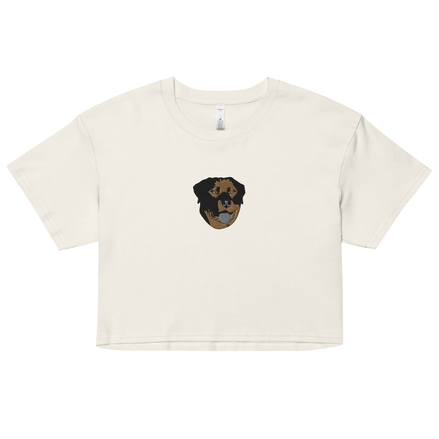 Embroidered Color Rottie Women’s Crop Top