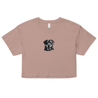 Embroidered Classic Rottie Women’s Crop Top