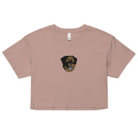 Embroidered Color Rottie Women’s Crop Top