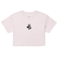 Embroidered Classic Shepherd Girl Women’s Crop Top