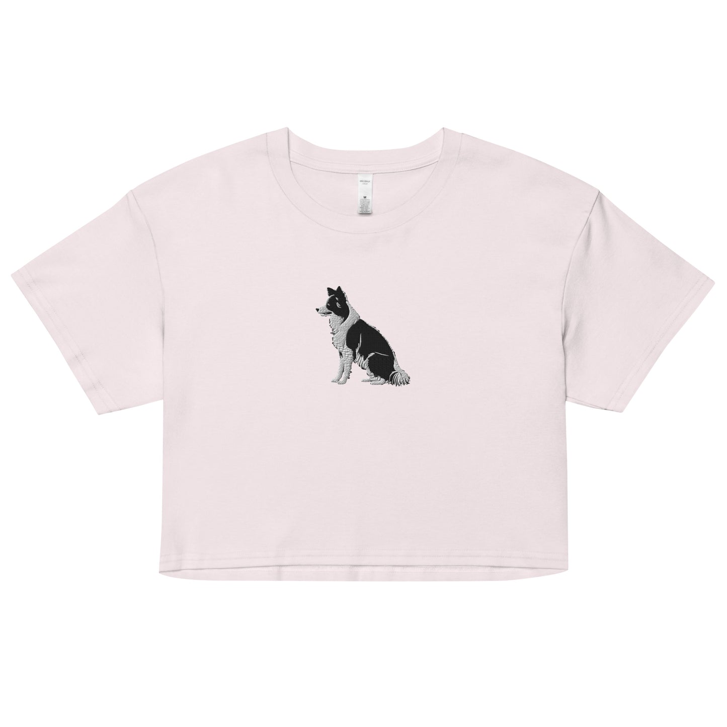 Embroidered Collie Craze Boy Women’s Crop Top