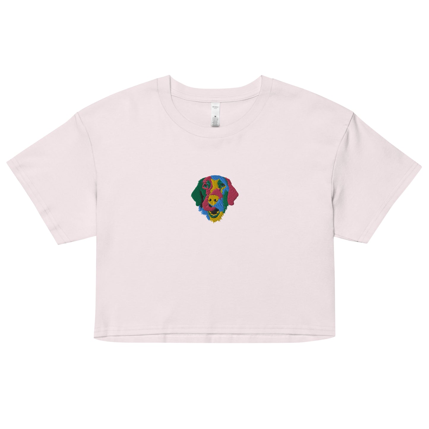 Embroidered Color Silly Lab Women’s Crop Top