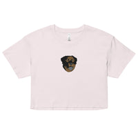 Embroidered Color Rottie Women’s Crop Top