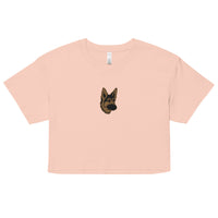 Embroidered Shepherd Girl Women’s Crop Top