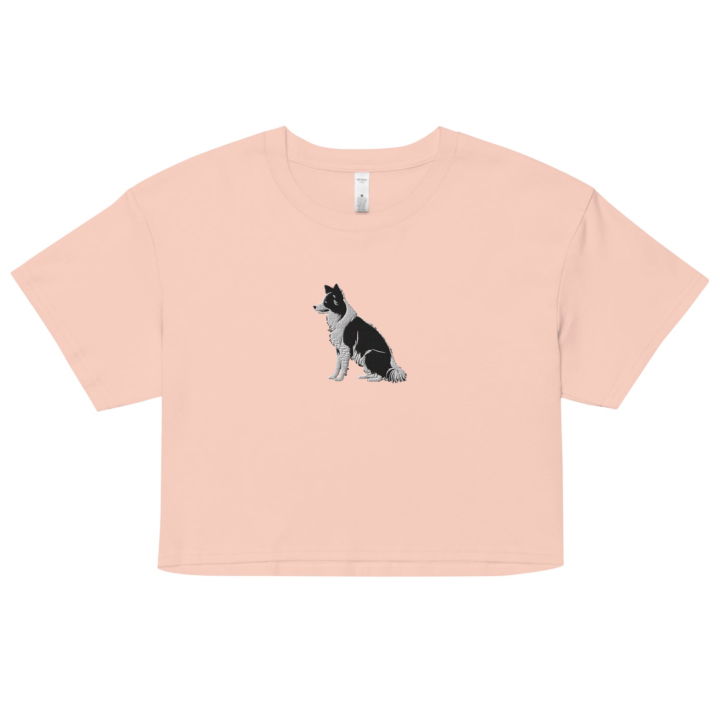 Embroidered Collie Craze Boy Women’s Crop Top