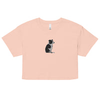 Embroidered Collie Craze Girl Women’s Crop Top