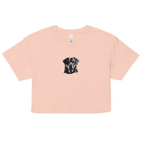 Embroidered Classic Rottie Women’s Crop Top