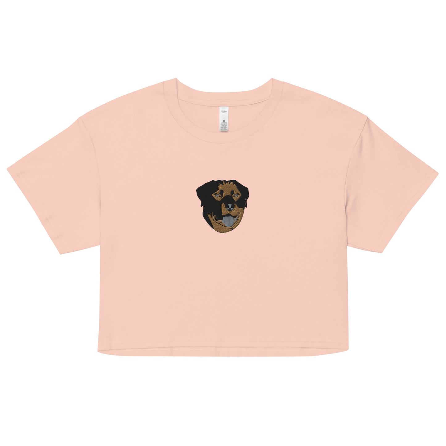 Embroidered Color Rottie Women’s Crop Top