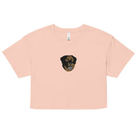 Embroidered Color Rottie Women’s Crop Top