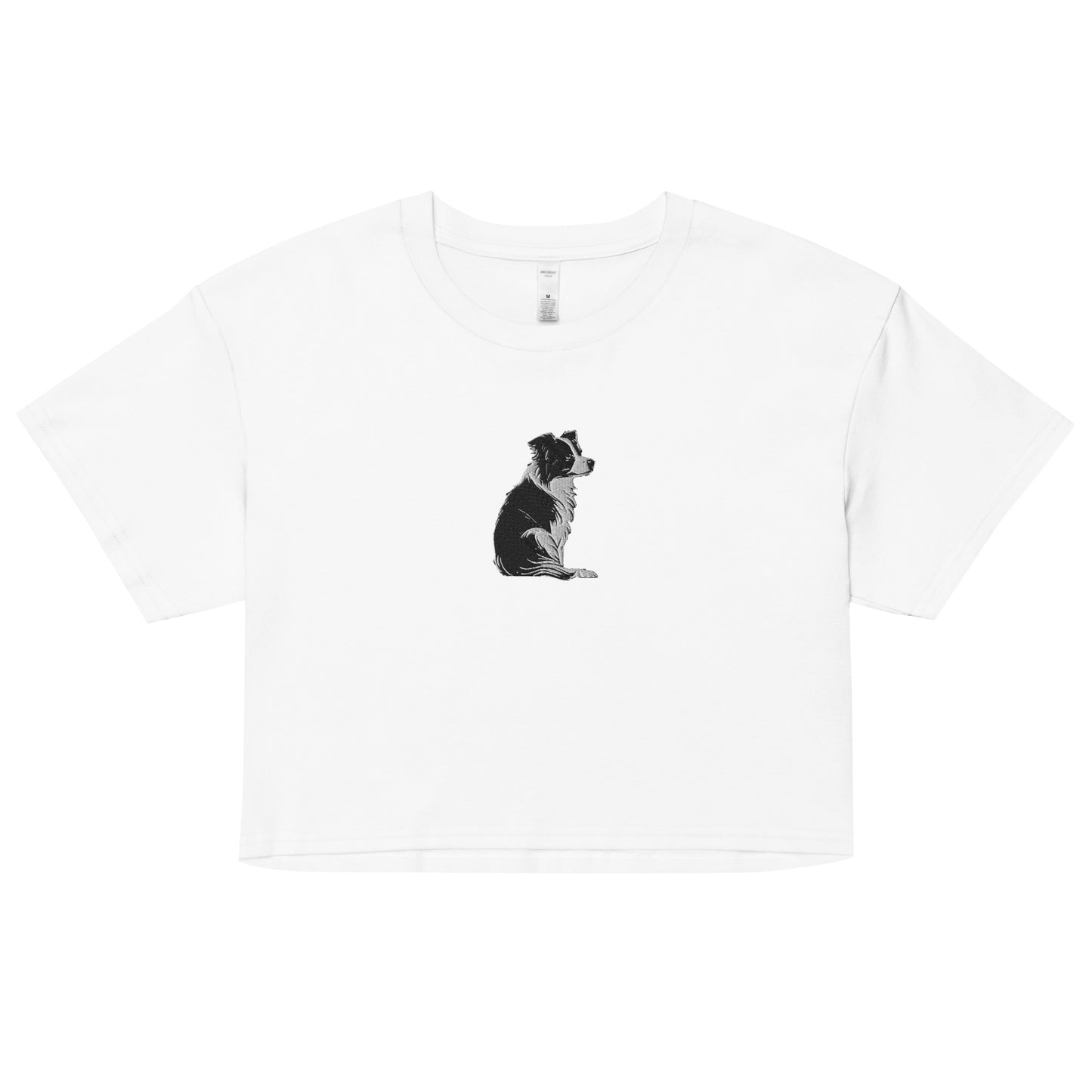 Embroidered Collie Craze Girl Women’s Crop Top