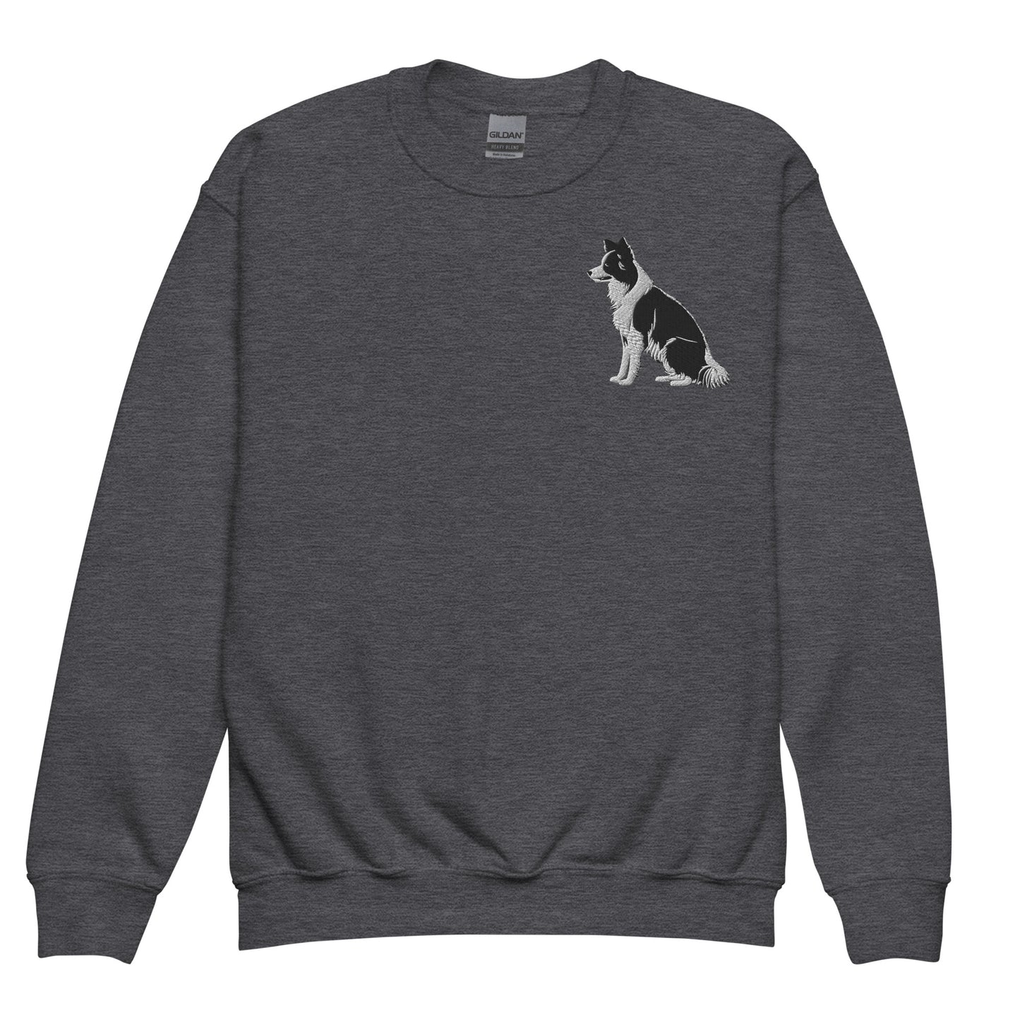 Embroidered Collie Craze Boy Youth crewneck sweatshirt