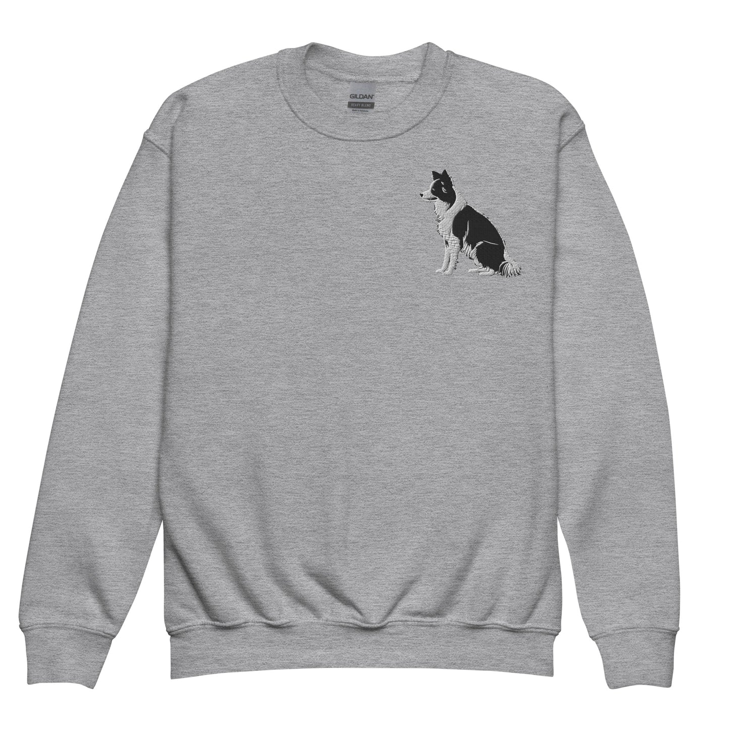 Embroidered Collie Craze Boy Youth crewneck sweatshirt