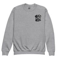 Embroidered Classic Rottie Youth Crewneck Sweatshirt