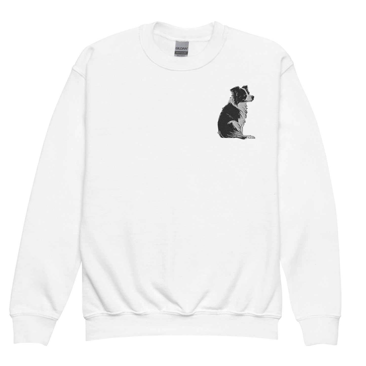 Embroidered Collie Craze Girl Youth crewneck sweatshirt