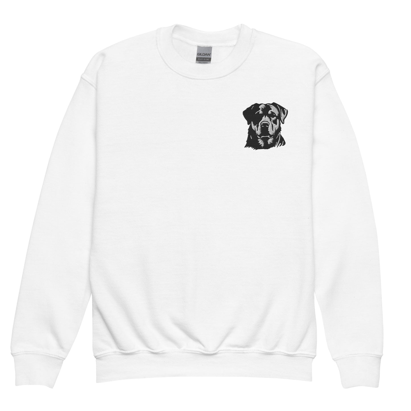 Embroidered Classic Rottie Youth Crewneck Sweatshirt