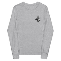 Embroidered Classic Shepherd Girl Youth Long Sleeve Tee