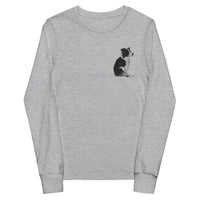 Embroidered Collie Craze Girl Youth Long Sleeve Tee