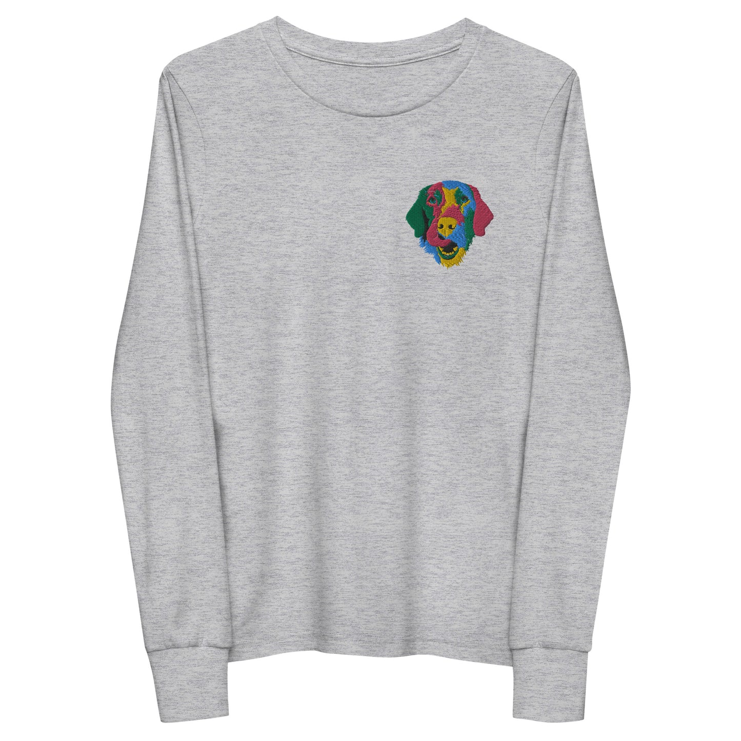 Embroidered Color Silly Lab Youth Long Sleeve Tee