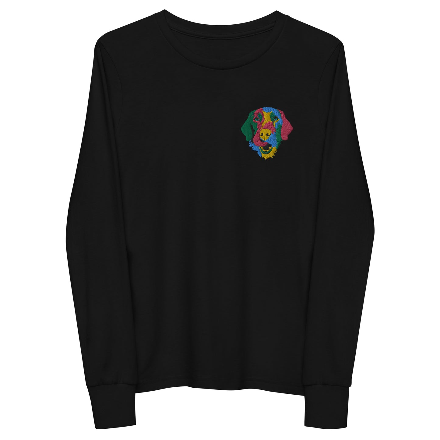 Embroidered Color Silly Lab Youth Long Sleeve Tee