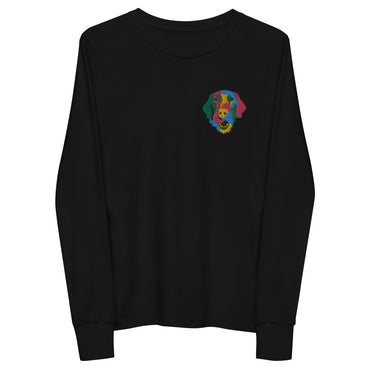 Embroidered Color Silly Lab Youth Long Sleeve Tee