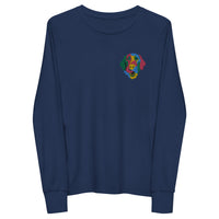 Embroidered Color Silly Lab Youth Long Sleeve Tee