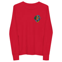 Embroidered Color Silly Lab Youth Long Sleeve Tee