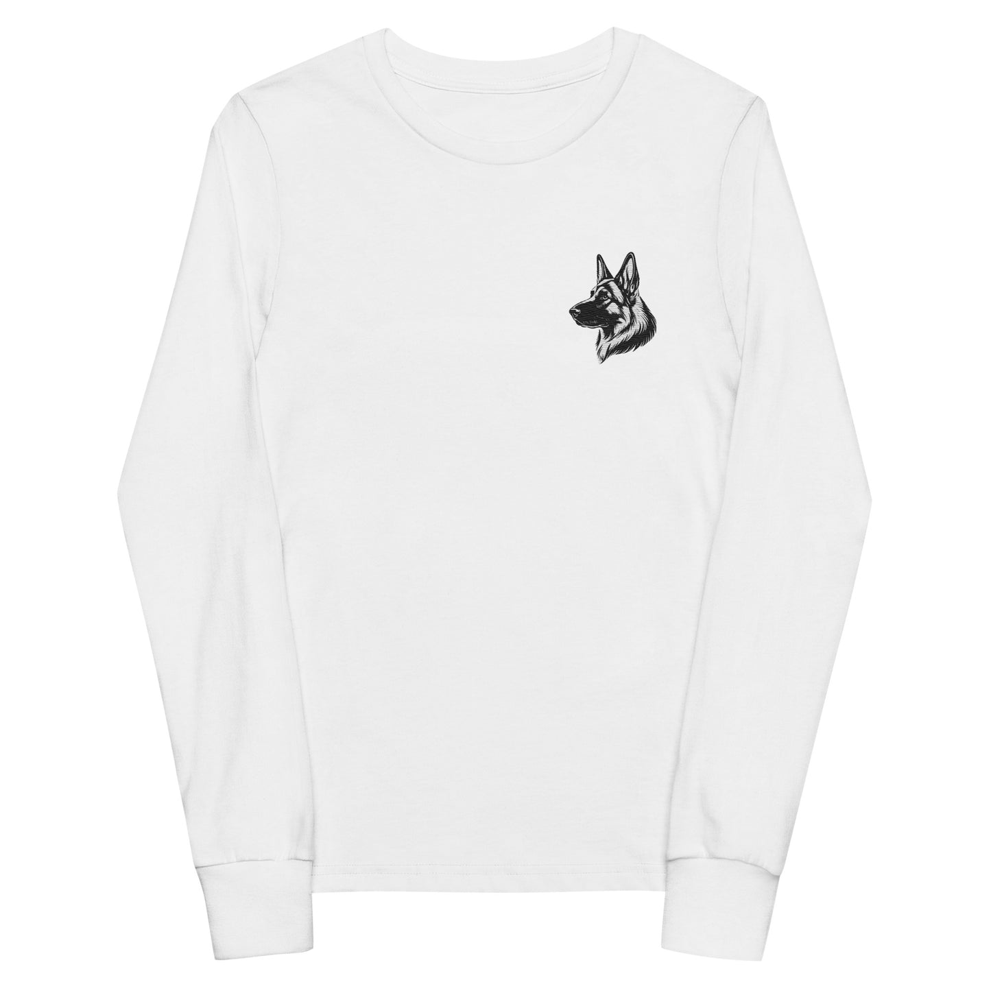 Embroidered Classic Shepherd Girl Youth Long Sleeve Tee