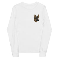 Embroidered Shepherd Girl Youth  Long Sleeve Tee