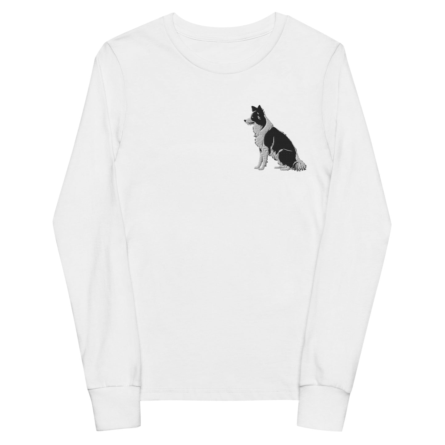 Embroidered Collie Craze Boy Youth Long Sleeve Tee