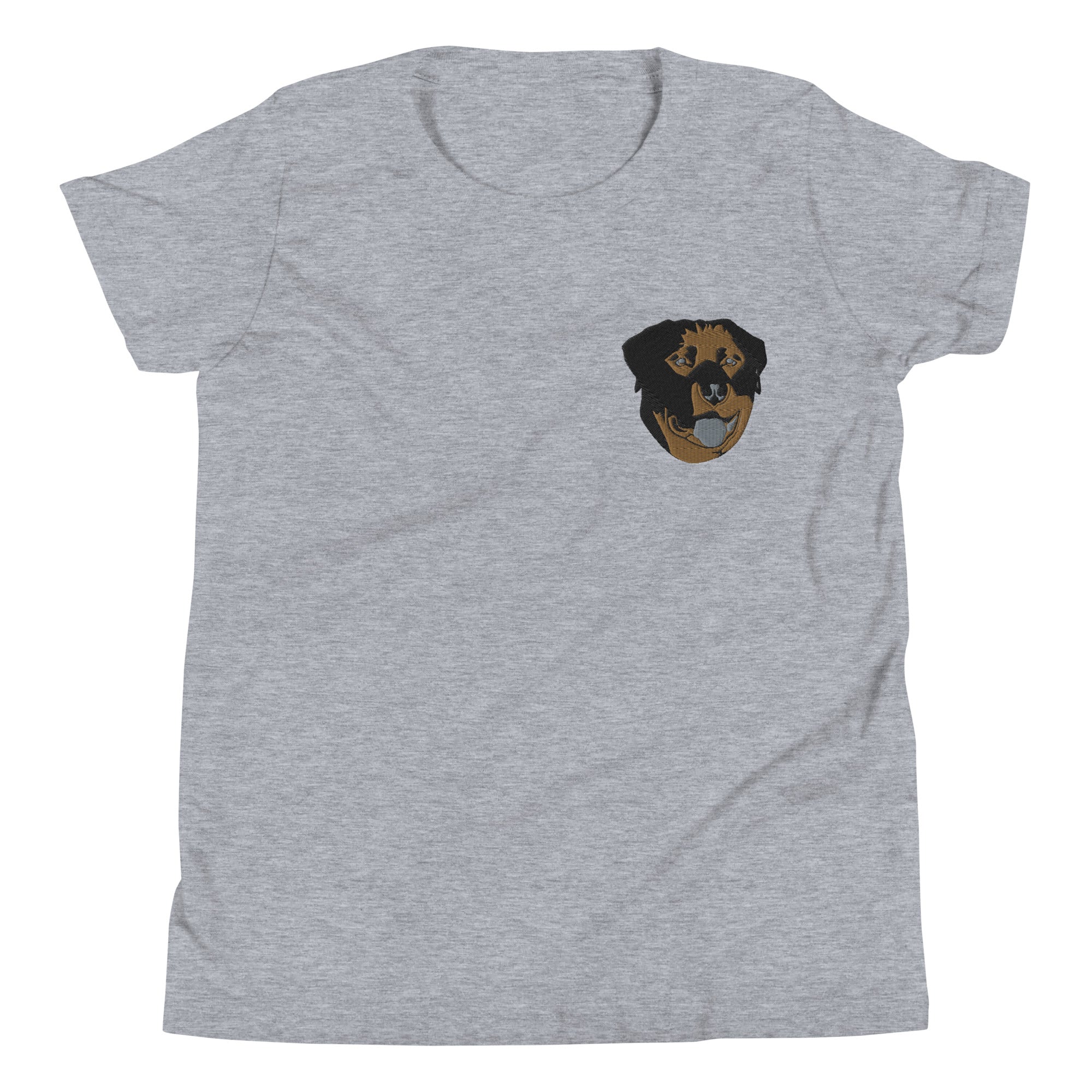 Embroidered Color Rottie Youth Short Sleeve T-Shirt