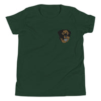 Embroidered Color Rottie Youth Short Sleeve T-Shirt