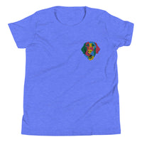 Embroidered Color Silly Lab Youth Short Sleeve T-Shirt