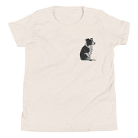 Embroidered Collie Craze Girl Youth Short Sleeve T-Shirt