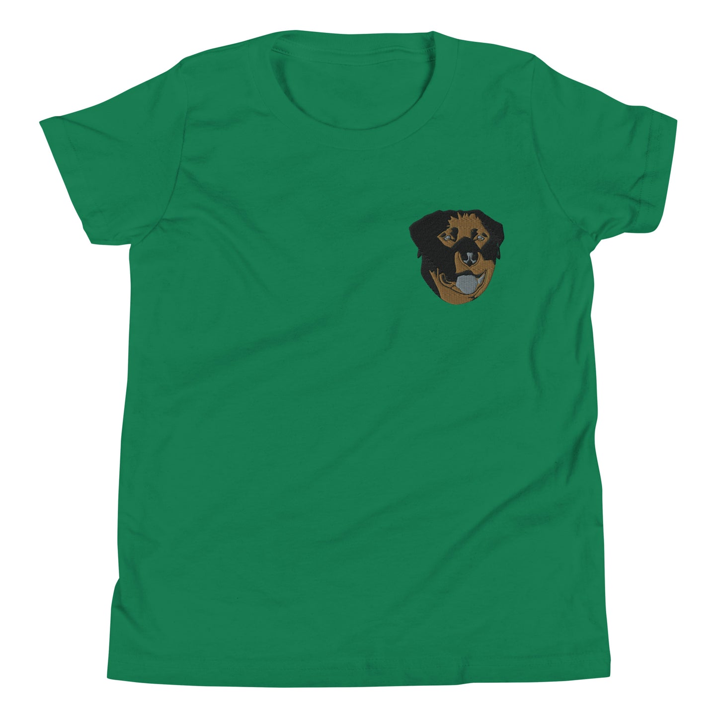 Embroidered Color Rottie Youth Short Sleeve T-Shirt