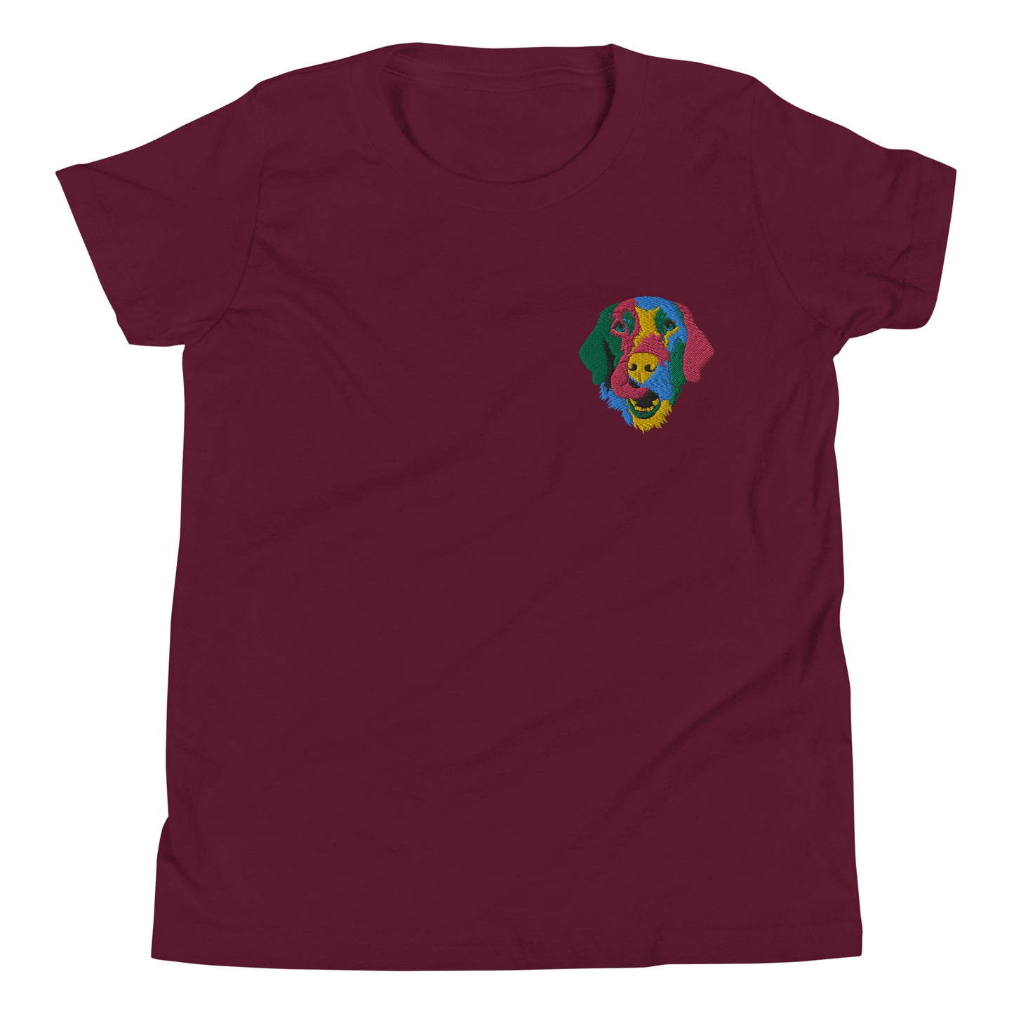 Embroidered Color Silly Lab Youth Short Sleeve T-Shirt