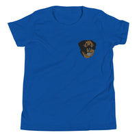 Embroidered Color Rottie Youth Short Sleeve T-Shirt